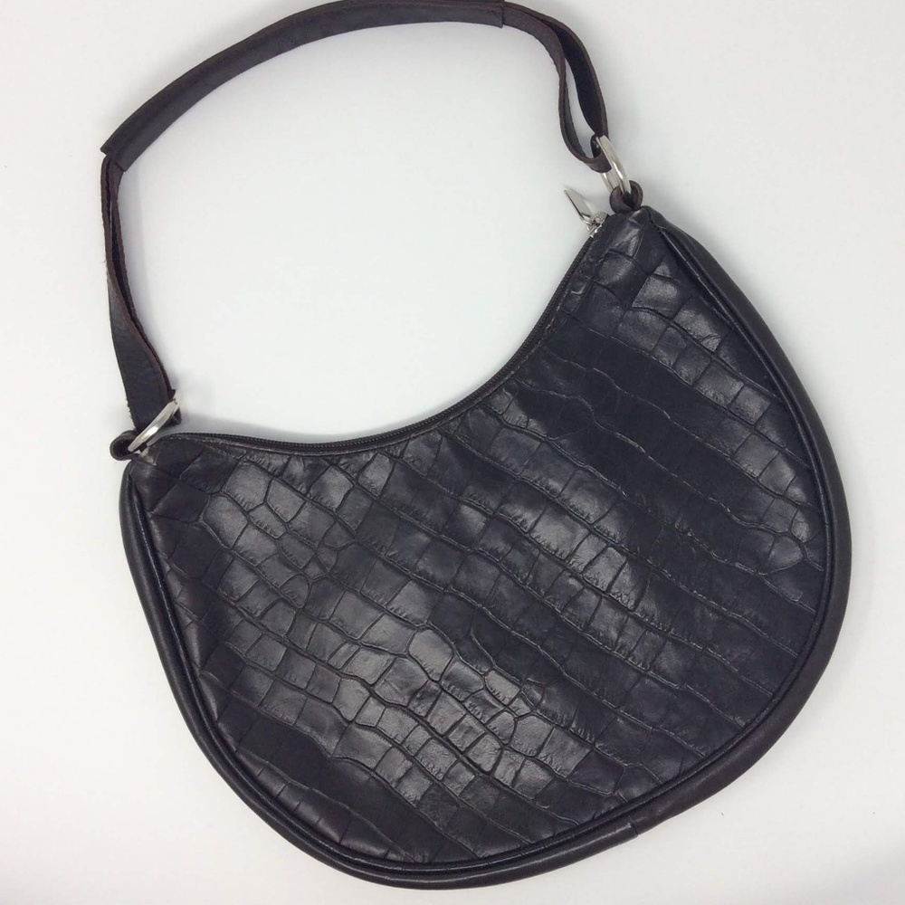 Maurizio Taiuti Brown Leather Hobo Bag Made in Italy
